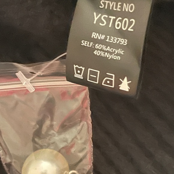 Black Cardigan with Faux Pearl buttons - Picture 7 of 8